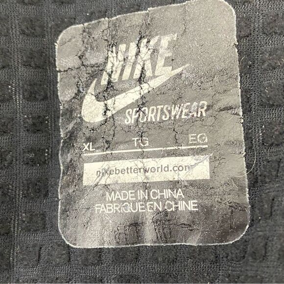 Nike Mens NSW Sportswear Destroyer Varsity Bomber Jacket Leather/Nylon Down XL - Picture 3 of 16